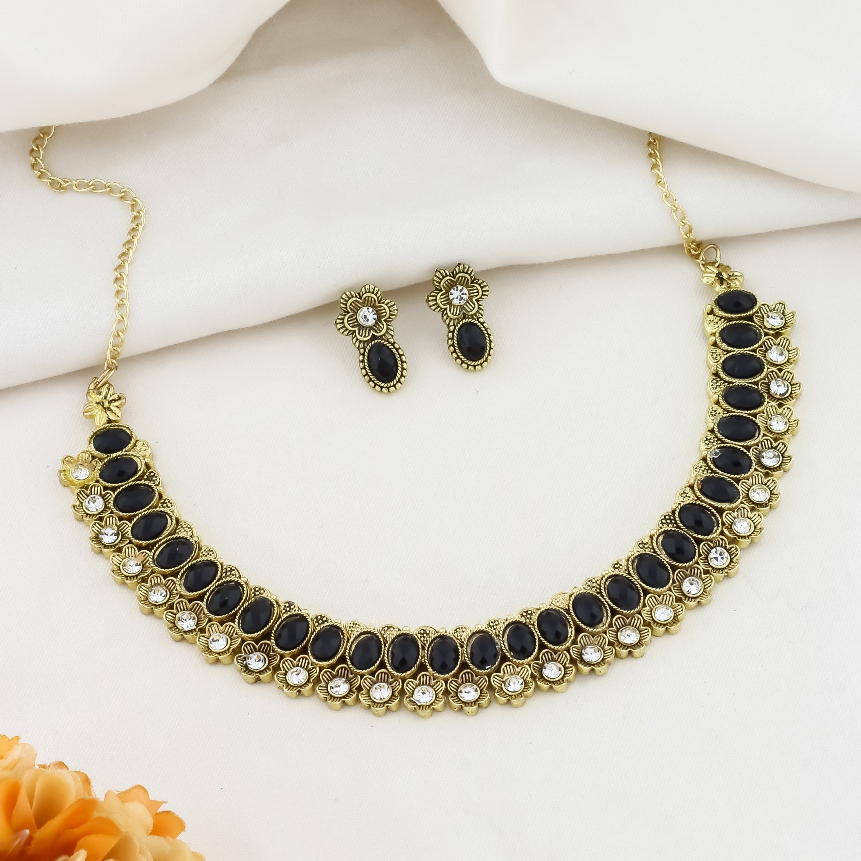 Silver Plated Necklace Set With Princess Unique Jewellery Sets Jewellery set 1