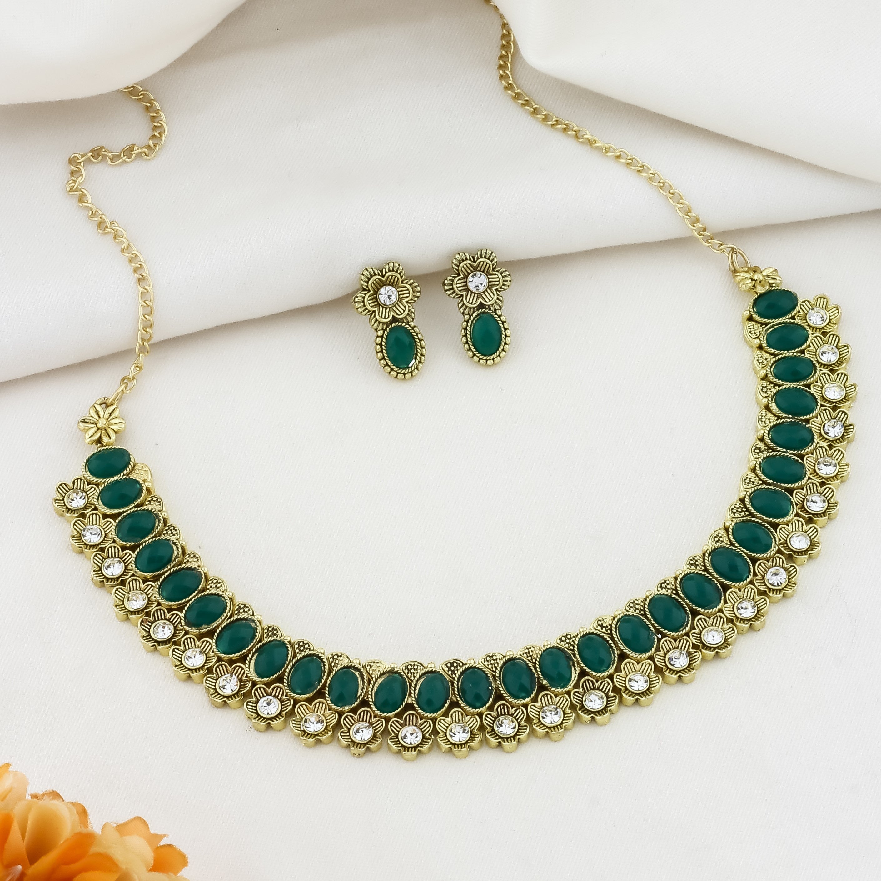 Silver Plated Necklace Set With Princess Unique Jewellery Sets Jewellery set 1