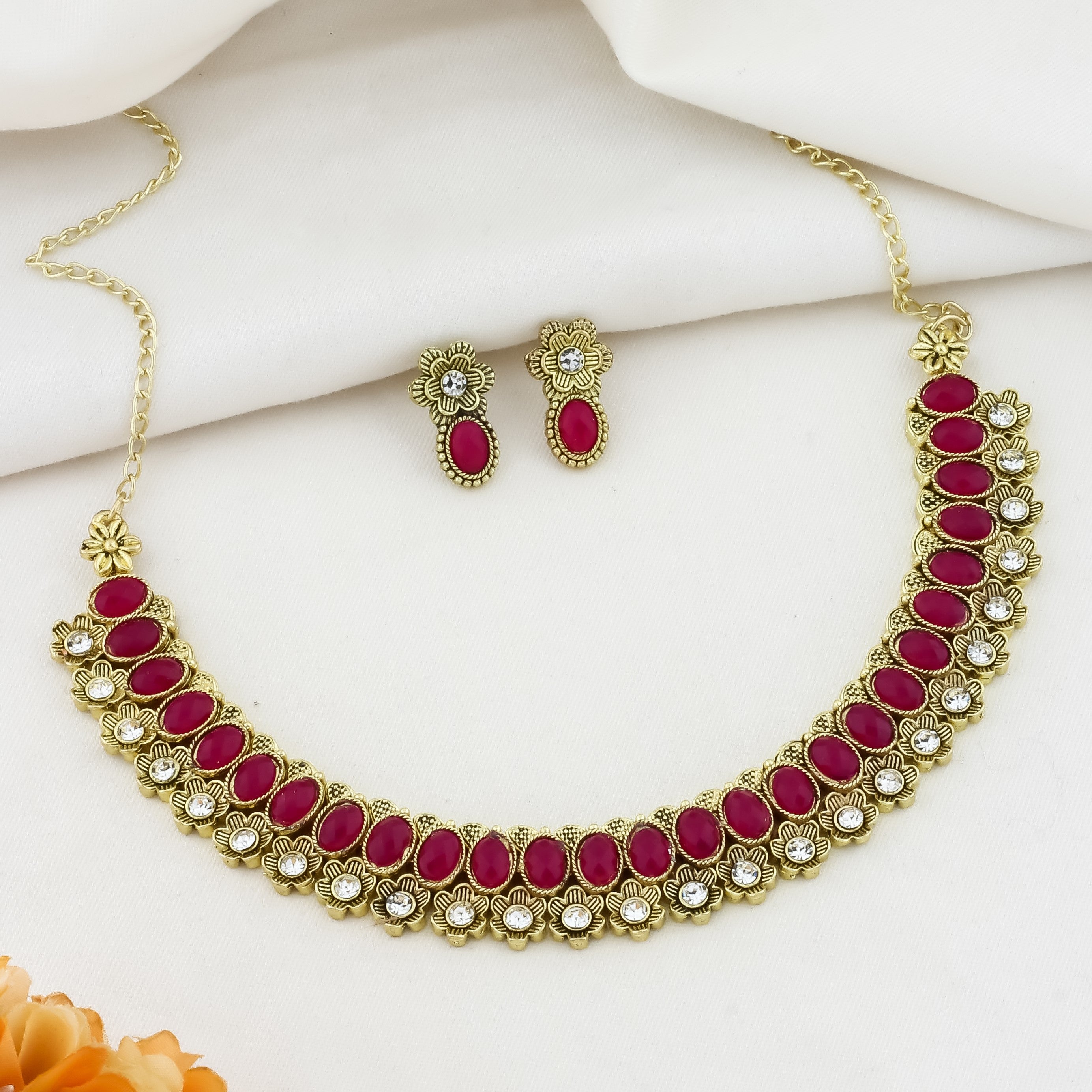 Silver Plated Necklace Set With Princess Unique Jewellery Sets Jewellery set 1