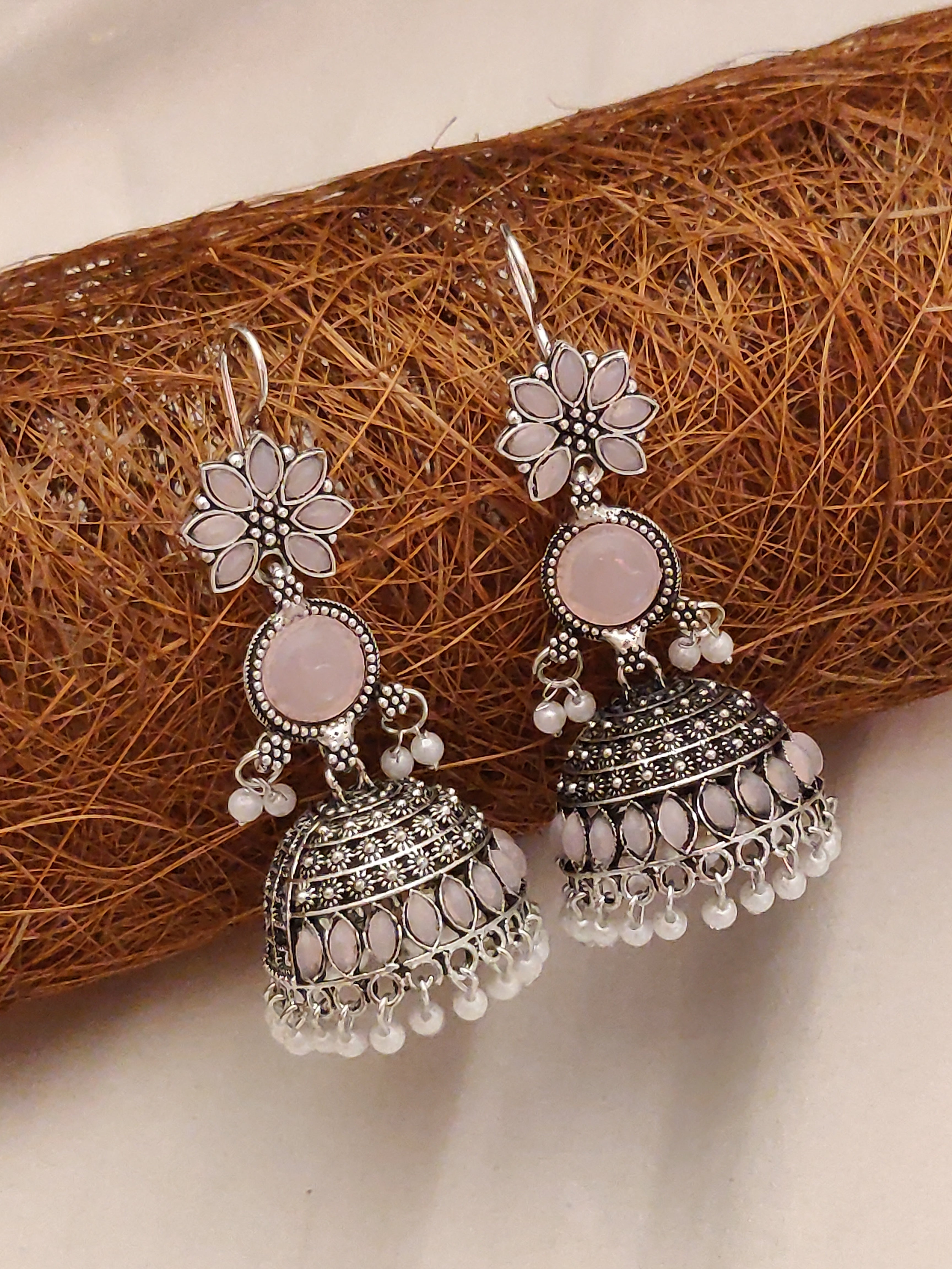 Trending Big Size Jhumka Afghani Style Earrings Long Earrings For Women Oxidized Jewelry For Girls German Silver Boho Jhumas Stylish Earring