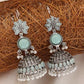 Trending Big Size Jhumka Afghani Style Earrings Long Earrings For Women Oxidized Jewelry For Girls German Silver Boho Jhumas Stylish Earring