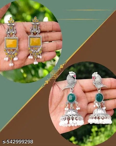 Combo of 2 Pair New Latest Design & Dangles Hoop Jhumka