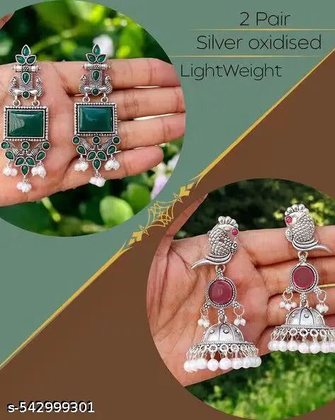Combo of 2 Pair New Latest Design & Dangles Hoop Jhumka