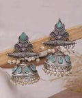 Earrings | Oxidized Silver Jhumki Set
